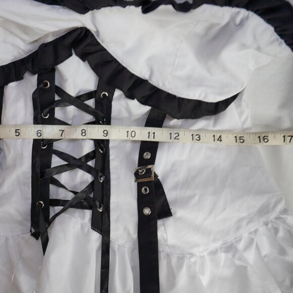 Gothic Lolita Ruffled Corset Blouse - Picture 7 of 12